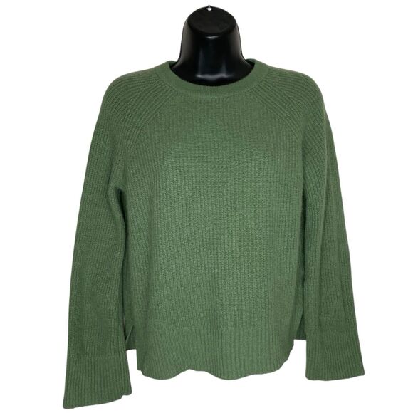 Vineyard Vines 100% Cashmere Sweater Womens S Preppy Green Cropped Cozy Pullover - Picture 1 of 12